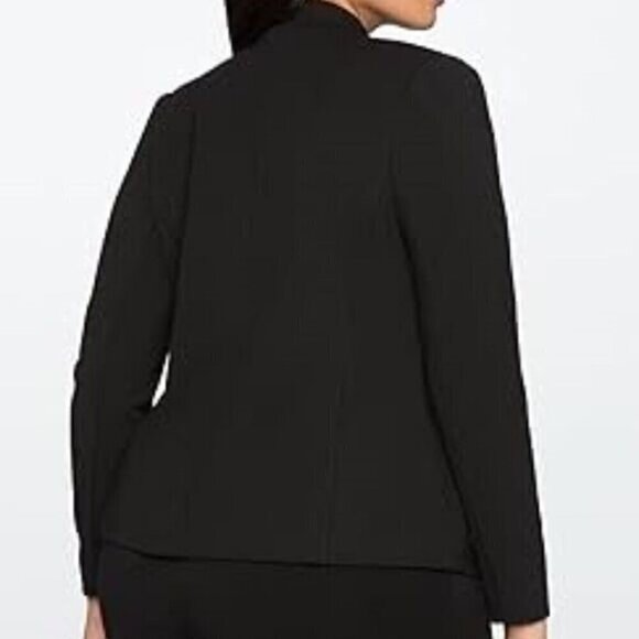 Eloquii Perfect Stretch Blazer Single Snap-Bar Close Collarless Pockets Black 22 - Picture 13 of 13